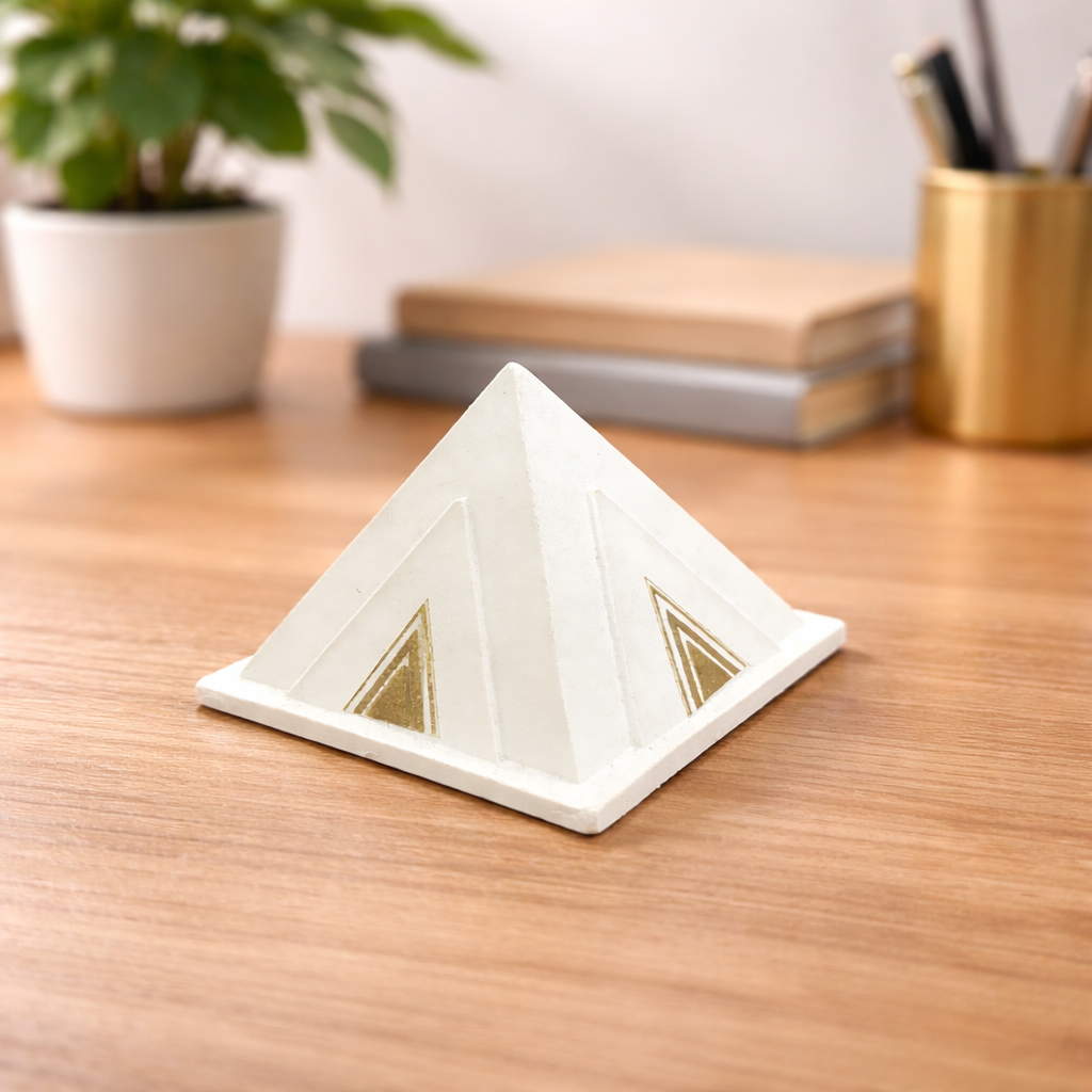 Plastic White Pyramid for Vastu – Minimal & Durable Energy Enhancer