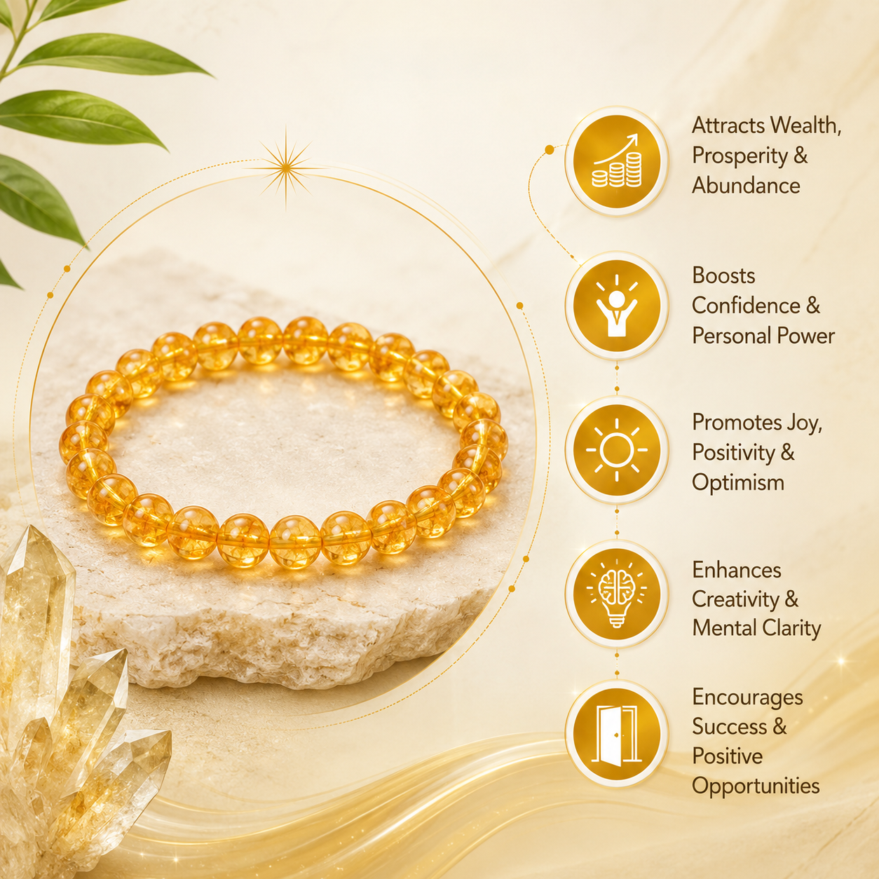 Yellow Citrine Bracelet