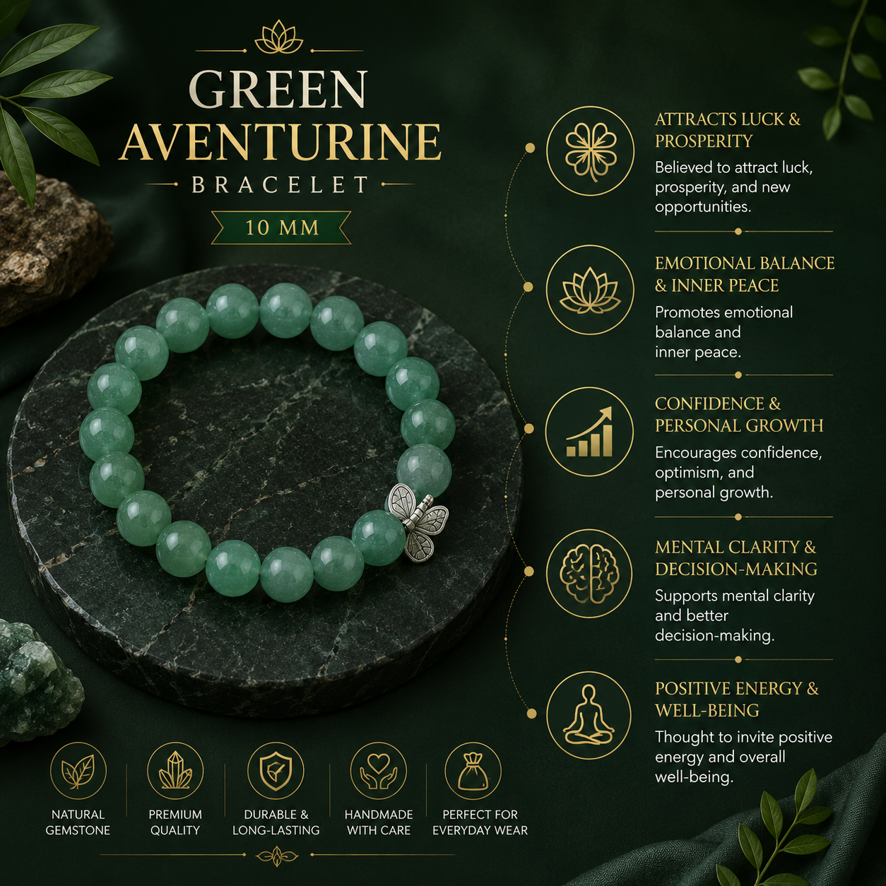 Green Aventurine 10MM Bracelet