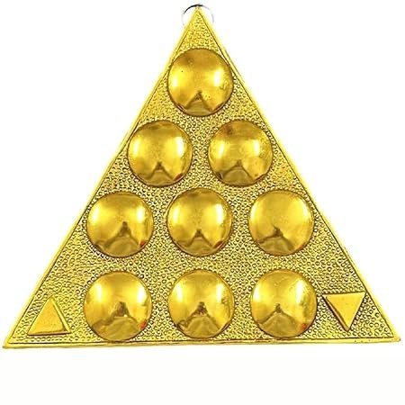 Sri Vastu Yantra Omkaram Wall Hanging – Brass, Golden Finish (8.5 × 8.5 Inch)