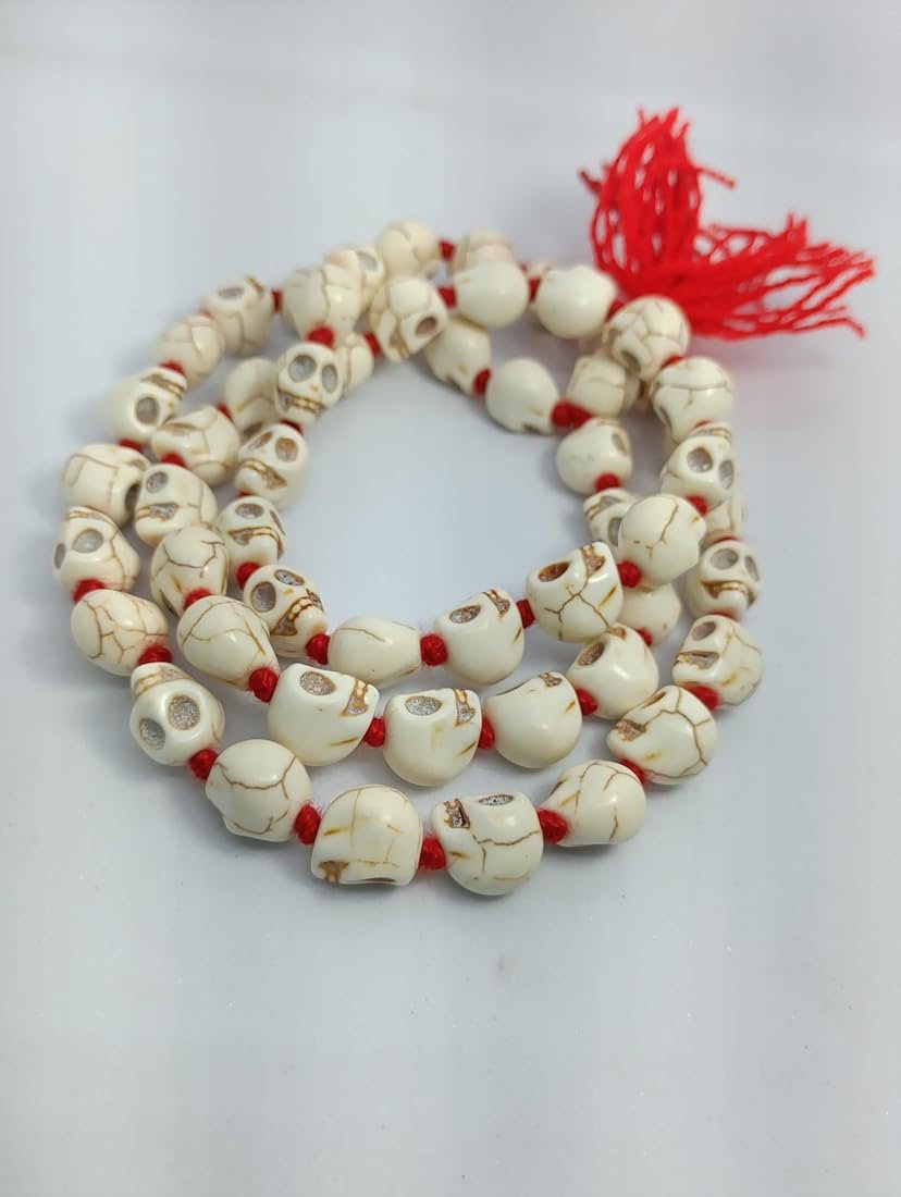 Skull Beads Mala | Spiritual Protection & Tantric Meditation Mala