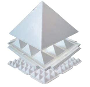 vastu pyramid for home positive energy plastic white 4.5" 91 Pyramid