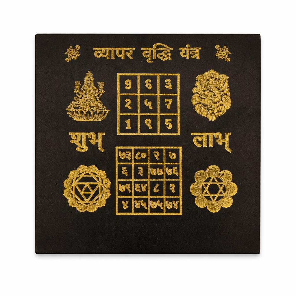 Vyapar Vriddhi Yantra Plate for Business Growth, Prosperity & Positive Energy
