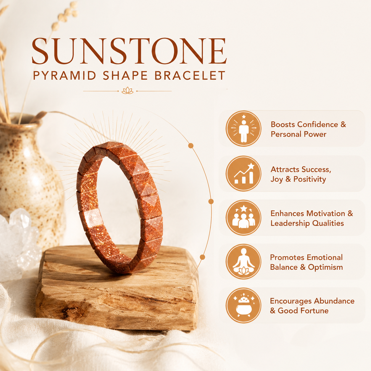 Suntone Pyramid Shape Bracelet