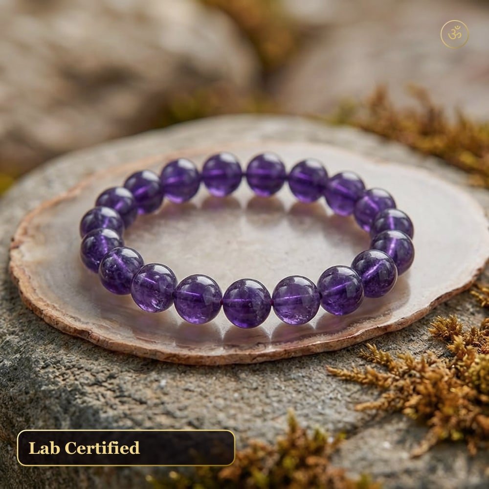 Amethyst Healing Stone — Natural & Lab Certified