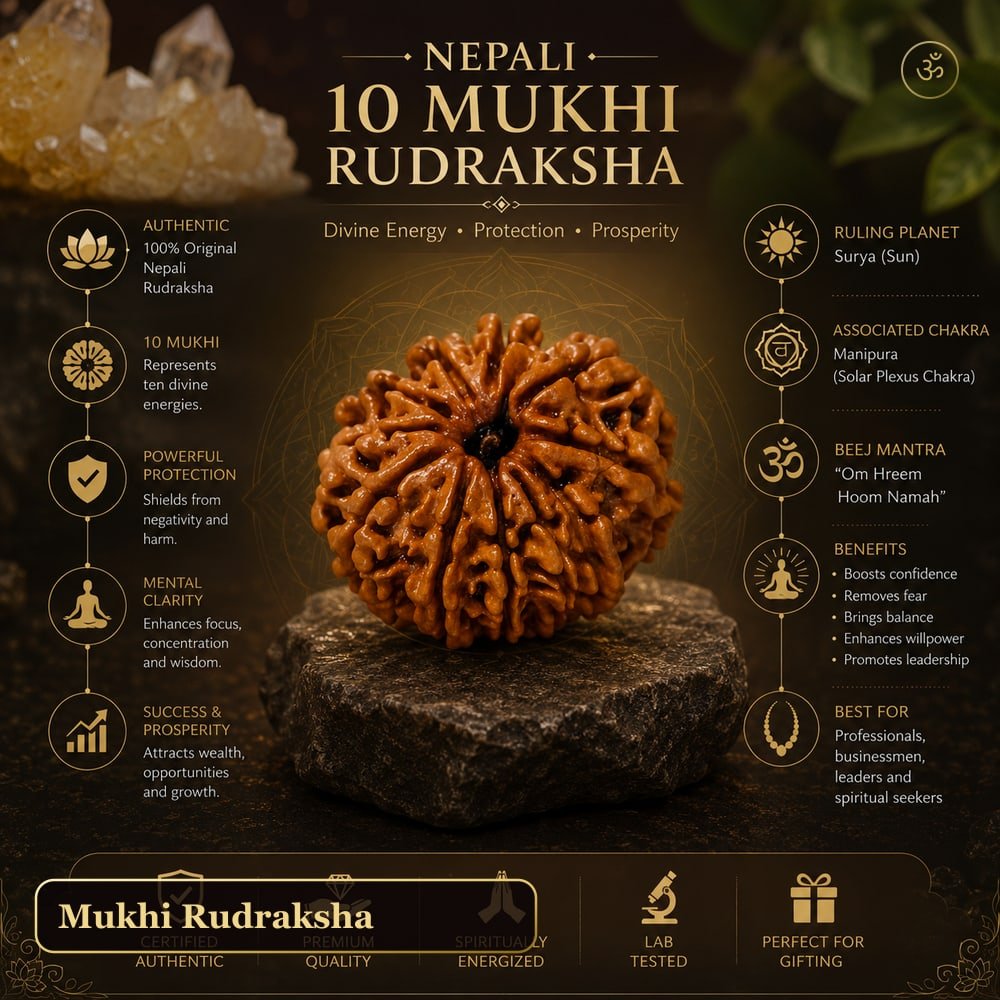 Nepali 10 Mukhi Rudraksha