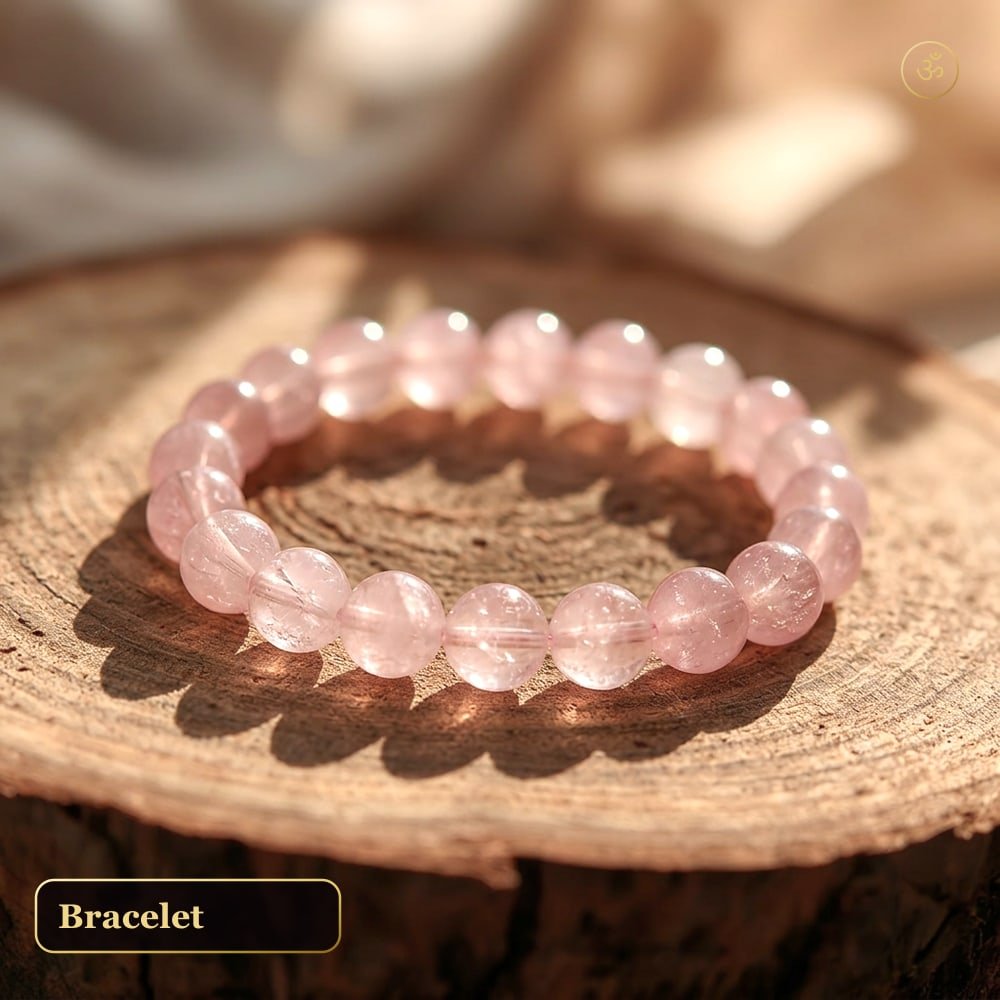 Rose Quartz + Grey Pyrite Bracelet